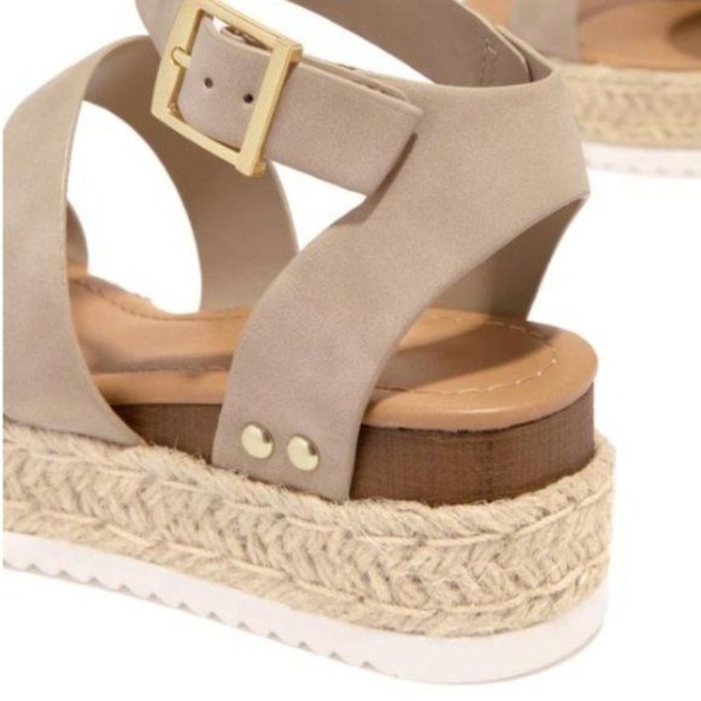 !! NEW !! Espadrille Sandals in Taupe - Picture 5 of 5